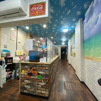 Inside the restaurant  at Falafel Time in Osaka