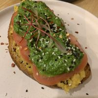 Pumpesto toast  at Aunts et Uncles in Brooklyn
