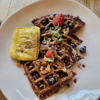 Sweet wAUfuls and a side of vegan egg at Aunts et Uncles in Brooklyn