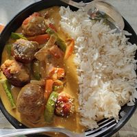 vegan meatballs (handmade) at Kakao Cafe in Dahab