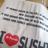 Vegan chick'n sushi at St. Pierre. at St Pierre's Sushi in Auckland