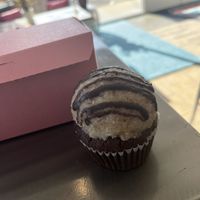 Coconut chocolate cupcake  at Kickshaws Gluten-free Bakery in Fredericksburg