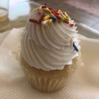 Vanilla cupcake  at Kickshaws Gluten-free Bakery in Fredericksburg