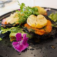 Mushroom Entrée with Cashew Sauce at The Regent Room in Rotorua