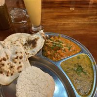 Veg curry and dhal tadka thali plate  at Babu's Indian Hot in Koh Samui