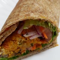 Quinoa Sweet Potato Burger wrap at Soulberry Market - Hamilton in Hamilton