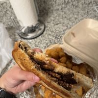 Vegan Reuben w tots  at Galaxy Hut in Arlington