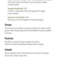 Vegan menu, p.2 of 2
9/2017 at Balsam Bagels in Rochester