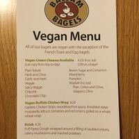 Menu, Page 1 at Balsam Bagels in Rochester