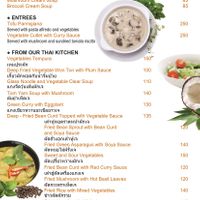 Vegetarian menu at Khaolak Merlin Resort in Khao Lak