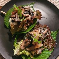 Mushroom Ssam at Scenario Cafe in Yeronga