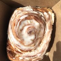 Cinnamon roll. So flaky buttery and delicious ! at Allegro Bakery in Pittsburgh