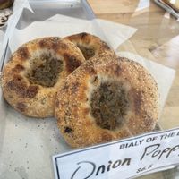 Bialy of the day  at Allegro Bakery in Pittsburgh