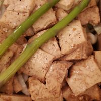 Ginger tofu at Cai's Dim Sum Catering in Brattleboro