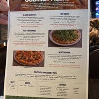 Back of the menu.  at Wally's Pizza Bar in Cameron Park