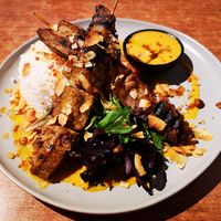 Grilled Skewers and Rice at Vego Delish in Perth