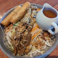 Warm noodle salad at Vego Delish in Perth