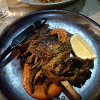 Oyster mushroom skewers - this was supposedly a large plate bit it was only 1 skewer at Monster Kitchen and Bar in Canberra