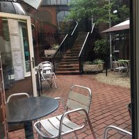 Outside seating  at Palms Cafe in Nottingham