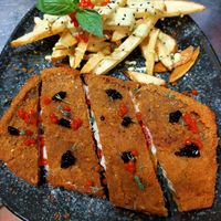 Cachopo vegano at Mahara in A Coruna