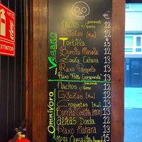 Menu at Mahara in A Coruna