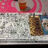 place mat and silverware pockets at Mahara in A Coruna