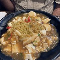 Mapo tofu and fried noodles  at Daiichi Ramen in Kailua Kona