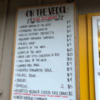Menu at On the Vedge in Bisbee