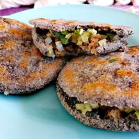Gorditas de chicharrón prensado at Coral Restaurante in Cozumel