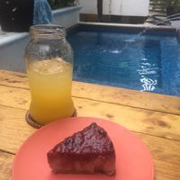 The delicious cheescake and naranjada! 🙌🏻 at Coral Restaurante in Cozumel