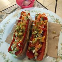 I found this all vegan gem thanks to happycow. Don't let the outside scare you off. The entrance is off the side street also with sliding metal door going upstairs. It's a restaura at Coral Restaurante in Cozumel