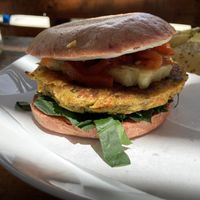 Coral Burger (amazing!) at Coral Restaurante in Cozumel