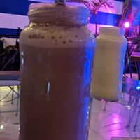Chocolate smoothie and Pina colada at Coral Restaurante in Cozumel