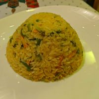 Fried veg rice at Los Delfines in Puerto Villamil