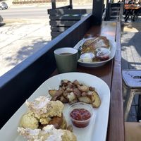 Honey Biscuits/ French Toast / Potatoes at Brunch Bird in Austin