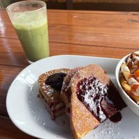 The stuffed French toast  at Brunch Bird in Austin