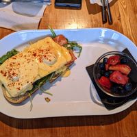 Eggs Benny. at Brunch Bird in Austin