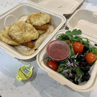 Honey Chicken Biscuit, Side Salad  at Brunch Bird in Austin