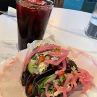 The normal menu has awesome Mexican food like tacos. He makes his own drinks, tortillas, and desserts too    at Rascal's in Santa Barbara