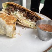 Asada crunch wrap  at Rascal's in Santa Barbara