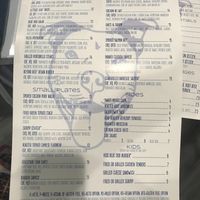 Menu back at Blue Dog Bistro in Ocean Springs