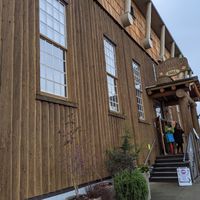 exterior of Native Sons Hall at Comox Valley Farmers' Market in Courtenay