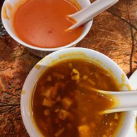 Tomato and Hot & Sour Soup at Chand Palace in Parsippany