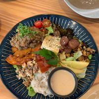 Winter high protein salad - also delicious and hearty and vegan without alterations. at Little Sunshine Cafe in Bangkok