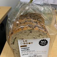 Vegan super seeds bread. at Le Root All Seasons Place in Bangkok