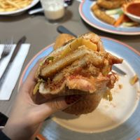 Vegan cheese , chicken pickle + marinara sub !!  at The Classic Diner in Richmond Hill
