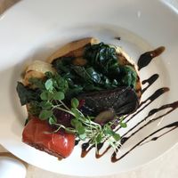Vegan breakfast - toast, spinach, tomato, mushroom, beetroot relish $15.90 at White Island Cafe  in Whakatane