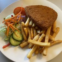 Vegan schnitzel  at Blanchetown Hotel in Blanchetown