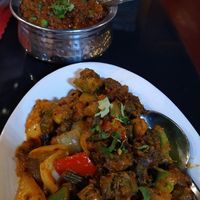 Baingan bharta (top) and bindi masala (bottom) at Zayka Indian Cuisine in Springfield