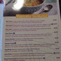 Vegetable dishes at Hindú Kurma in Sotogrande